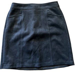 LOFT Blue Faux Suede Mini Skirt Size 6 NWT